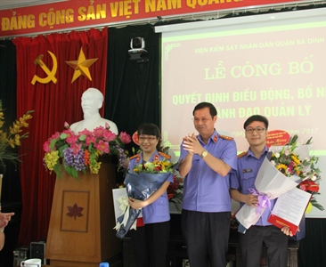 Lễ công bố Quyết định điều động, bổ nhiệm lãnh đạo quản lý tại Viện KSND...