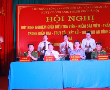 Liên ngành tư pháp huyện Đông Anh tổ chức Hội nghị rút kinh nghiệm công tác...