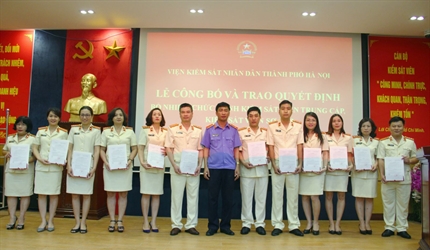 Lễ công bố và trao Quyết định Bổ nhiệm Kiểm sát viên trung cấp, Kiểm...