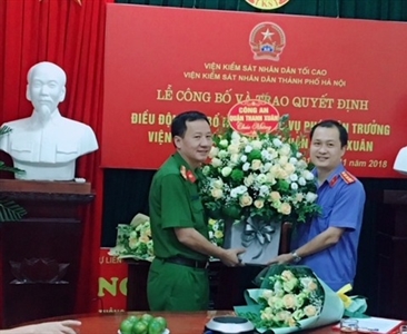Lễ công bố và trao Quyết định điều động, bổ nhiệm Phó Viện trưởng Viện KSND...