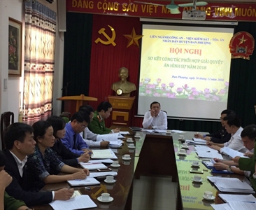 Liên ngành Viện kiểm sát - Cơ quan điều tra - Toà án huyện Đan Phượng tổ...