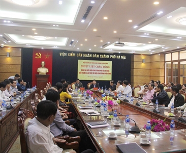 Viện KSND thành phố Hà Nội tiếp đoàn Viện KSND thành phố Hồ Chí Minh đến...