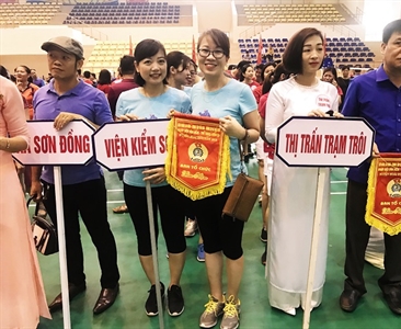 Công đoàn Viện KSND huyện Hoài Đức tích cực tham gia Ngày hội “Văn hóa - Thể...