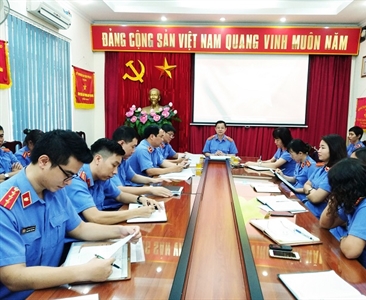 Viện KSND quận Đống Đa tổ chức họp đánh giá các phiên tòa rút kinh nghiệm...