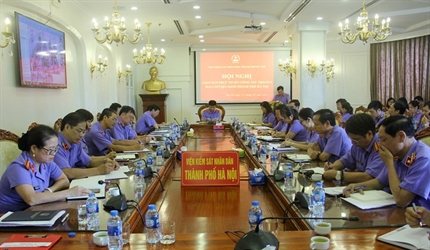 Hội nghị giao ban trực tuyến hai cấp Viện KSND thành phố Hà Nội tháng 8...