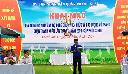 Viện KSND quận Thanh Xuân tham gia Giải bóng đá nam cán bộ công chức,...