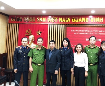 Liên ngành Công an - Viện kiểm sát - Tòa án nhân dân quận Thanh Xuân tổ chức...