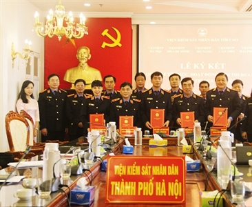 Cụm thi đua số 2 ngành KSND tổ chức Lễ ký kết Quy chế tổ chức, hoạt động và...