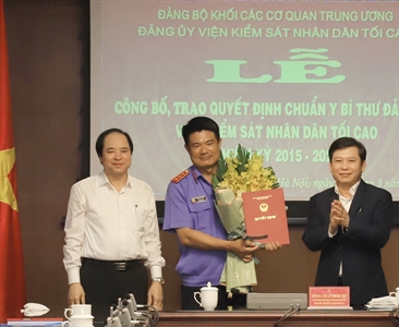 Phó Viện trưởng Viện KSND tối cao Nguyễn Huy Tiến giữ chức vụ Bí thư Đảng ủy...