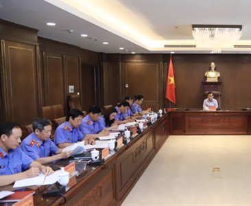 Lãnh đạo VKSND tối cao làm việc với Ban Tổ chức Lễ kỷ niệm 60 năm ngày thành...