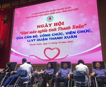 Viện KSND quận Thanh Xuân tham gia ngày hội “Giọt máu nghĩa tình Thanh Xuân”