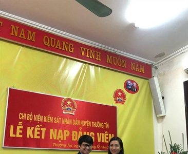 Chi bộ Viện KSND các huyện Sóc Sơn, Thường Tín tổ chức Lễ kết nạp Đảng viên...