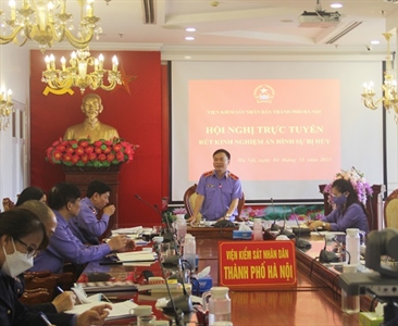 Hội nghị trực tuyến rút kinh nghiệm án hình sự bị huỷ