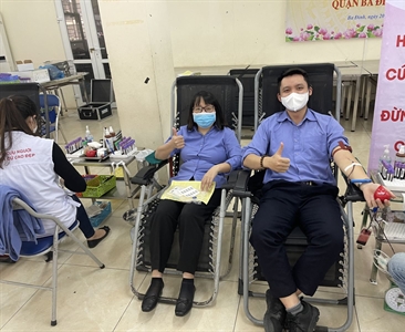 Viện KSND quận Ba Đình tham gia Ngày hội hiến máu tình nguyện khối CNVCLĐ...