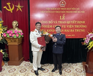 Lễ công bố và trao Quyết định bổ nhiệm chức vụ Viện trưởng Viện KSND quận...