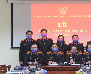 Hội nghị giao ban trực tuyến hai cấp Viện KSND thành phố Hà Nội tháng 2/2022...