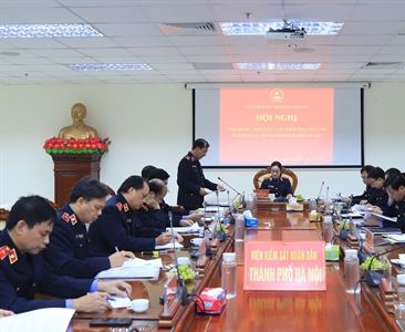 Viện KSND tối cao kiểm tra việc thực hiện Chỉ thị số 01/CT-VKSTC ngày...