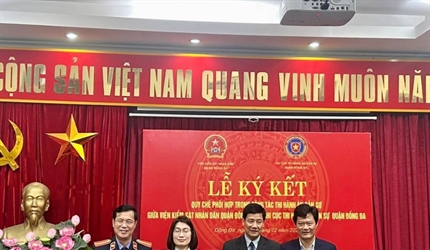 Lễ ký kết Quy chế phối hợp trong công tác thi hành án dân sự giữa Viện...