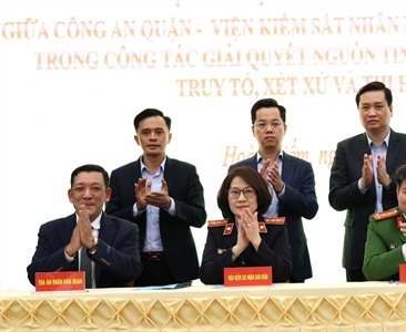 Ký kết quy chế phối hợp giữa các Cơ quan tư pháp quận Hoàn Kiếm