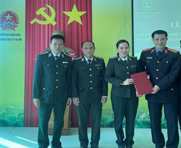 Viện KSND huyện Thạch Thất và Chi cục Thi hành án dân sự cùng cấp ký kết Quy...