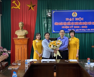 Viện KSND huyện Phúc Thọ tổ chức thành công Đại hội Công đoàn nhiệm kỳ 2023-2028