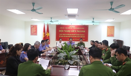 Liên ngành tố tụng quận Hà Đông sơ kết công tác phối hợp giải quyết tin...