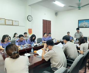 Công bố quyết định kiểm sát trực tiếp Chi cục Thi hành án dân sự huyện Phúc Thọ