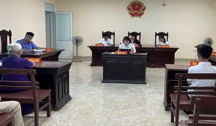 Viện KSND huyện Ứng Hòa phối hợp với Tòa án cùng cấp tổ chức phiên tòa...