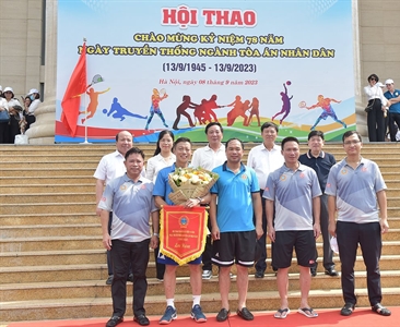 Đoàn Thể thao VKSND thành phố Hà Nội tham gia Hội thao chào mừng kỷ niệm...
