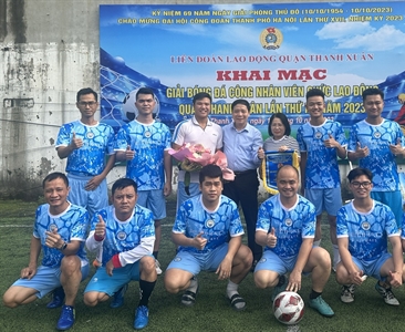 Viện KSND quận Thanh Xuân tham gia Giải bóng đá Công nhân, viên chức lao...