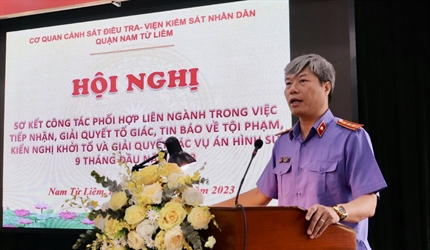 Viện KSND quận Nam Từ Liêm phối hợp tổ chức Hội nghị sơ kết công tác...