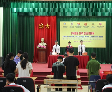 Đoàn thanh niên Viện KSND huyện Đông Anh xây dựng phiên toà giả định, phổ...