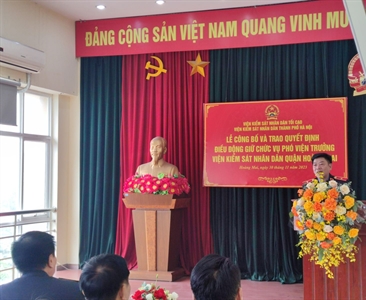 Lễ công bố và trao Quyết định điều động giữ chức vụ Phó Viện trưởng Viện...