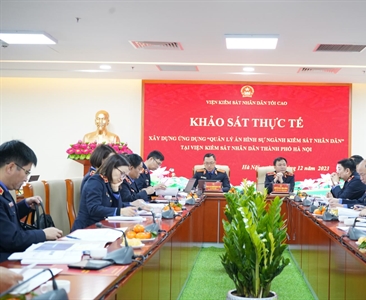 Khảo sát thực tế xây dựng ứng dụng "Quản lý án hình sự ngành Kiểm sát nhân...