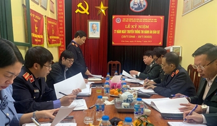 Viện KSND huyện Gia Lâm trực tiếp kiểm sát Chi cục Thi hành án dân sự...