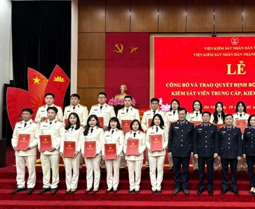 Lễ công bố và trao quyết định bổ nhiệm chức danh Kiểm sát viên trung cấp,...