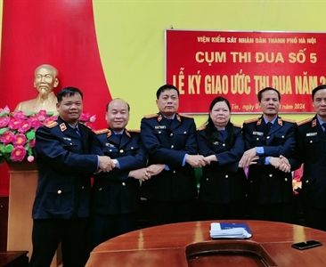 Cụm thi đua số 5 tổ chức Hội nghị ký giao ước thi đua năm 2024