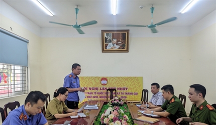 Viện KSND huyện Thanh Trì tiến hành kiểm sát công tác thi hành án hình...