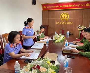 Viện KSND huyện Đan Phượng trực tiếp kiểm sát thi hành án hình sự tại UBND...