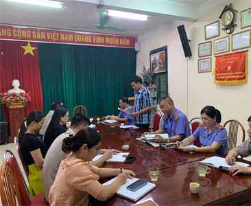 Viện KSND thị xã Sơn Tây tiến hành kiểm sát trực tiếp năm 2024 và phúc tra...