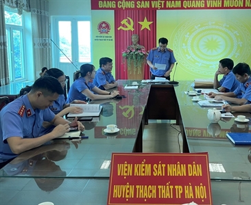 Viện KSND huyện Thạch Thất tổ chức Hội nghị sơ kết công tác 06 tháng đầu năm...