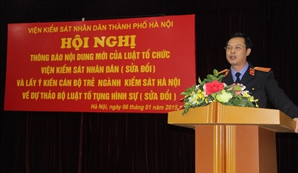 Cán bộ trẻ ngành Kiểm sát Hà Nội tham gia góp ý sửa đổi Dự thảo Bộ luật...