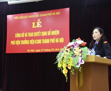 Lễ công bố và trao Quyết định bổ nhiệm Phó Viện trưởng Viện kiểm sát nhân...