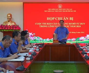 Viện KSND thành phố Hà Nội họp chuẩn bị tổ chức cuộc thi “Báo cáo án bằng sơ...