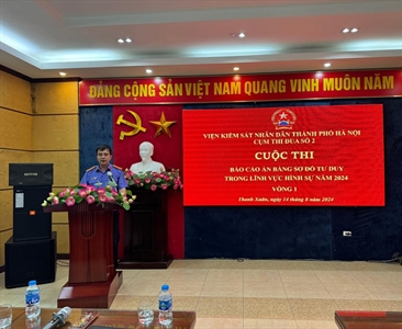 Cụm thi đua số 2 - Viện KSND thành phố Hà Nội tổ chức Vòng 1 Cuộc thi...