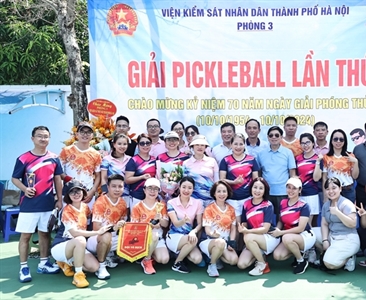 Phòng 3, VKSND TP Hà Nội thi đấu thể thao chào mừng Ngày Giải phóng Thủ đô