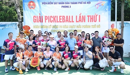 Phòng 3, VKSND TP Hà Nội thi đấu thể thao chào mừng Ngày Giải phóng Thủ đô