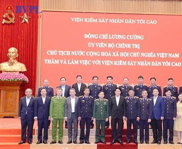 Chủ tịch nước Lương Cường thăm, làm việc với VKSND tối cao