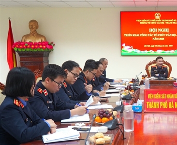 Phòng Tổ chức cán bộ - Thanh tra Viện KSND thành phố Hà Hội tổ chức Hội nghị...