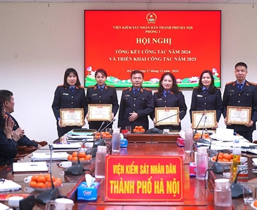 Phòng 3 Viện KSND thành phố Hà Nội tổ chức Hội nghị triển khai công tác kiểm...